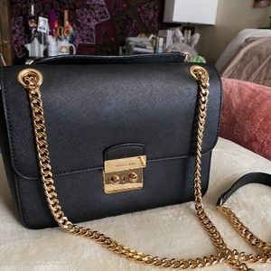 authentic michael kors black crossbody